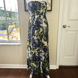 New York & Company Strapless Tiered Maxi Dress